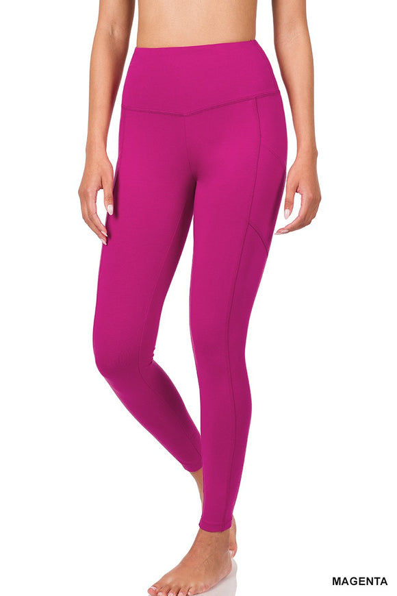 WIDE WAISTBAND POCKET LEGGINGS