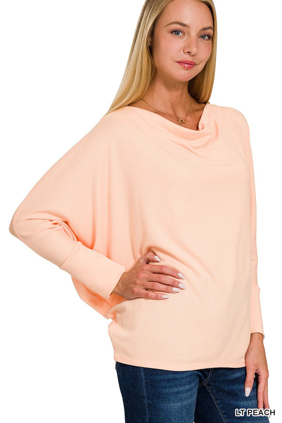 Dolman Sleeve Boat Neck Top