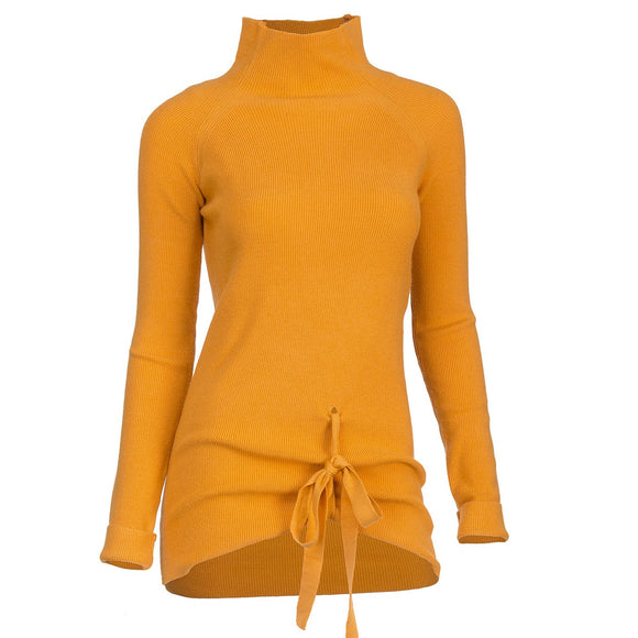 Goldenrod Tie Turtleneck