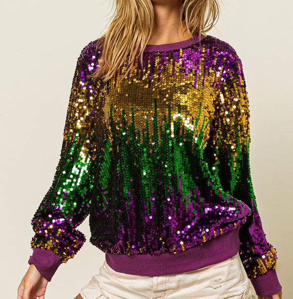 Party Gras Sequin Top