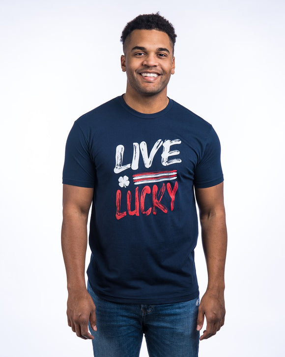 LIVE LUCKY PAINTED MOTTO T SHIRT BY BLACK CLOVER