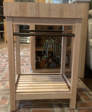 Maple Butcherblock Prep Table with Mahogany Accents
